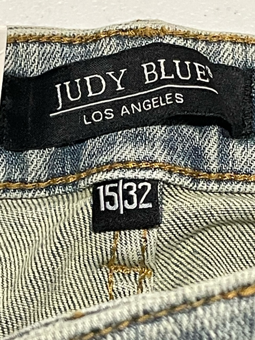 Judy Blue Retro Stretch! Mid Rise Tinted Pin Tack Detail Flare Jeans Sz 15 / 32 - Picture 9 of 16